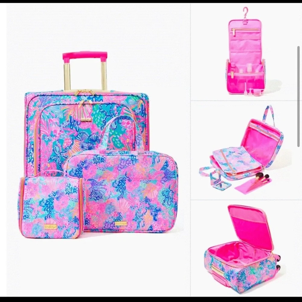 Lilly Pulitzer 3 PIECE luggage / suitcase set - Picture 1 of 6
